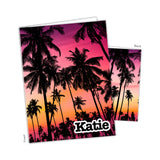 Palm Trees Beach Personalized 2-Pocket Folder