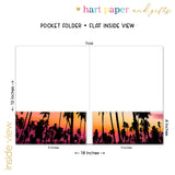 Palm Trees Beach Personalized 2-Pocket Folder