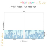 Palm Trees Beach Personalized 2-Pocket Folder
