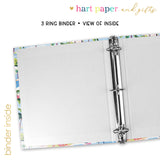 Palm Trees Preppy Beach Personalized 2" 3 Ring Binder