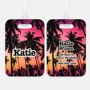 Palm Trees Luggage Bag Tag