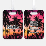 Palm Trees Luggage Bag Tag