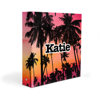 Palm Trees Beach Personalized 2" 3 Ring Binder