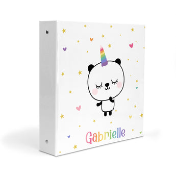 Panda Rainbow Personalized 2" 3 Ring Binder