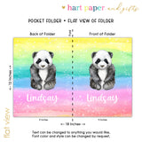 Panda Bear Personalized 2-Pocket Folder