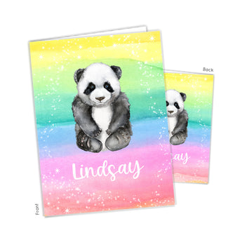 Panda Bear Personalized 2-Pocket Folder