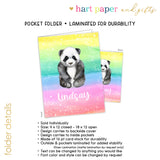 Panda Bear Personalized 2-Pocket Folder