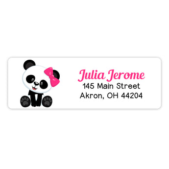 Panda Bear Return d Address Labels • Self Adhesive Stickers