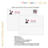Panda Bear Return d Address Labels • Self Adhesive Stickers