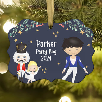 Party Boy Girl Teen Cavalier Hans Fritz Blue • Nutcracker Christmas Ornament Personalized Custom Holiday Decor Gift Boy Girl Ballerina Ballet