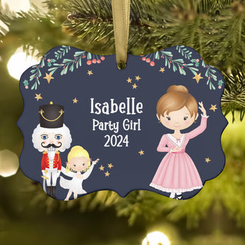 Party Girl Teen Pink • Nutcracker Christmas Ornament Personalized Custom Holiday Decor Gift Boy Girl Ballerina Ballet