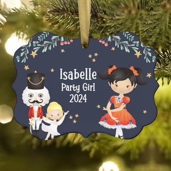 Party Girl Teen • Nutcracker Christmas Ornament Personalized Custom Holiday Decor Gift Boy Girl Ballerina Ballet