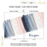 Pastel Abstract Personalized 2-Pocket Folder