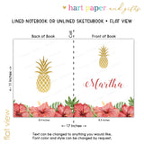 Pineapple Personalized Notebook or Sketchbook