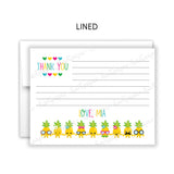 Pineapple Thank You Note Card Stationery • Fill in Blank, Lined or Blank Cards