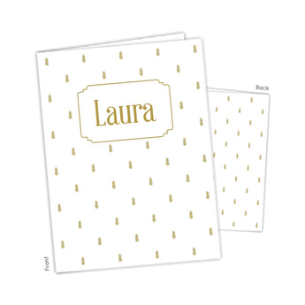 Pineapple b Personalized 2-Pocket Folder