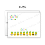 Pineapple Thank You Note Card Stationery • Fill in Blank, Lined or Blank Cards