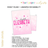 Pink Abstract Personalized 2-Pocket Folder