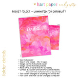 Pink Abstract Personalized 2-Pocket Folder