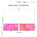 Pink Abstract Personalized 2-Pocket Folder
