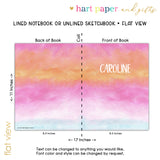 Rainbow Personalized Notebook or Sketchbook