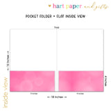 Pink Teal Sparkle Personalized 2-Pocket Folder