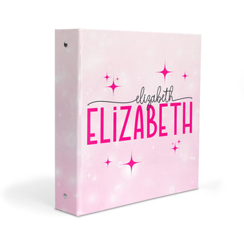 Pink Abstract Personalized 2" 3 Ring Binder
