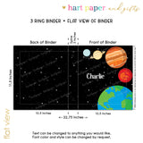 Solar System Planets Personalized 2" 3 Ring Binder