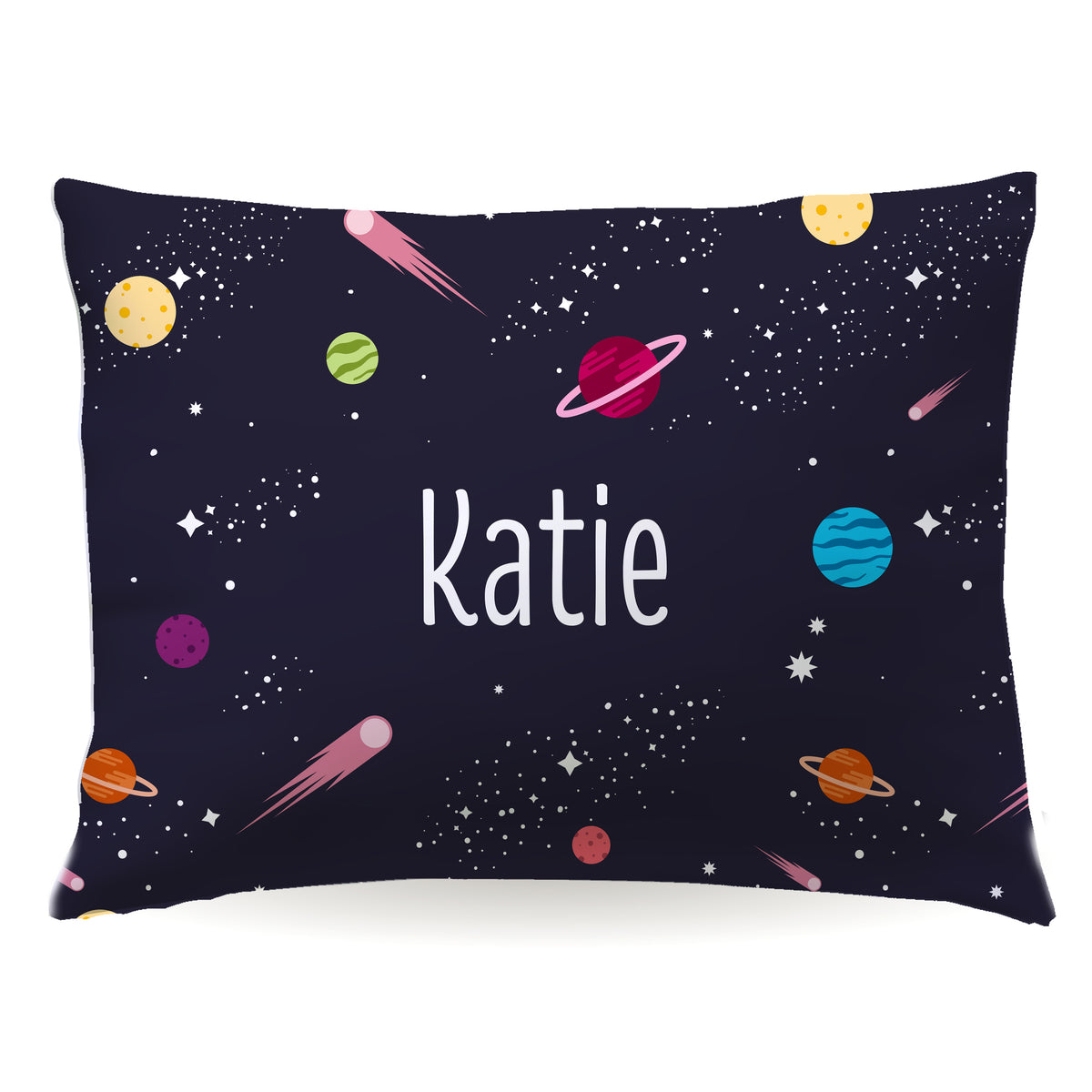 Planets Space Personalized Custom Pillowcase • Standard or Toddler Size