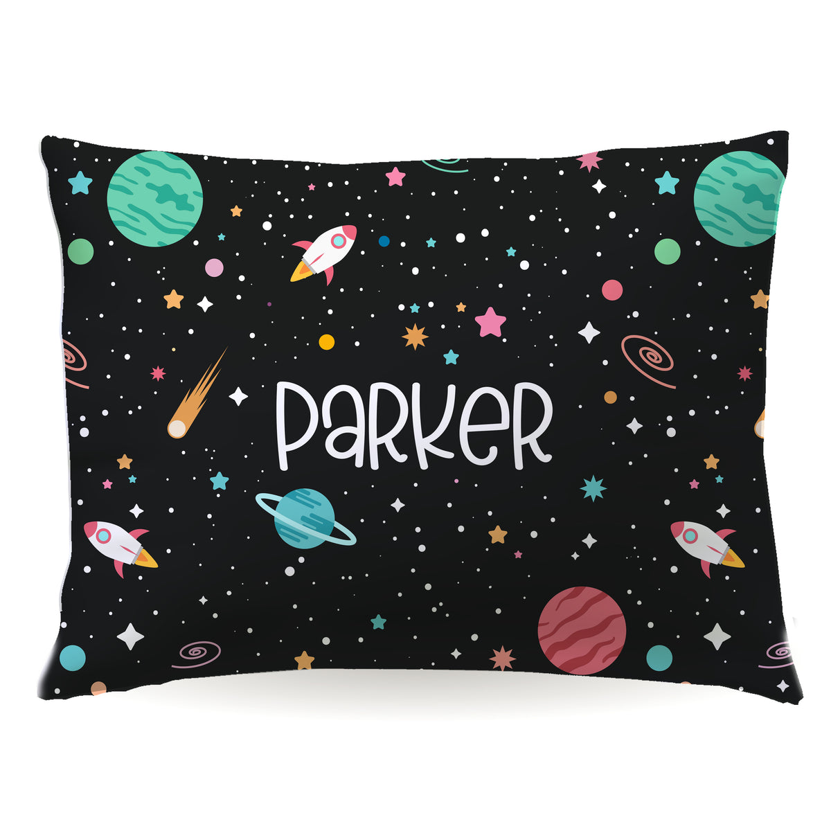 Planets Space Personalized Custom Pillowcase • Standard or Toddler Size