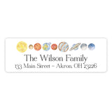 Planets Solar System Return Address Labels • Self Adhesive Stickers