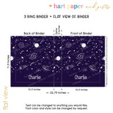 Solar System Planets Personalized 2" 3 Ring Binder