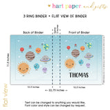 Solar System Planets Personalized 2" 3 Ring Binder