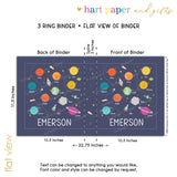 Solar System Planets Personalized 2" 3 Ring Binder