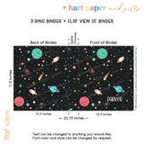 Solar System Planets Personalized 2" 3 Ring Binder
