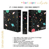 Solar System Planets Personalized 2" 3 Ring Binder