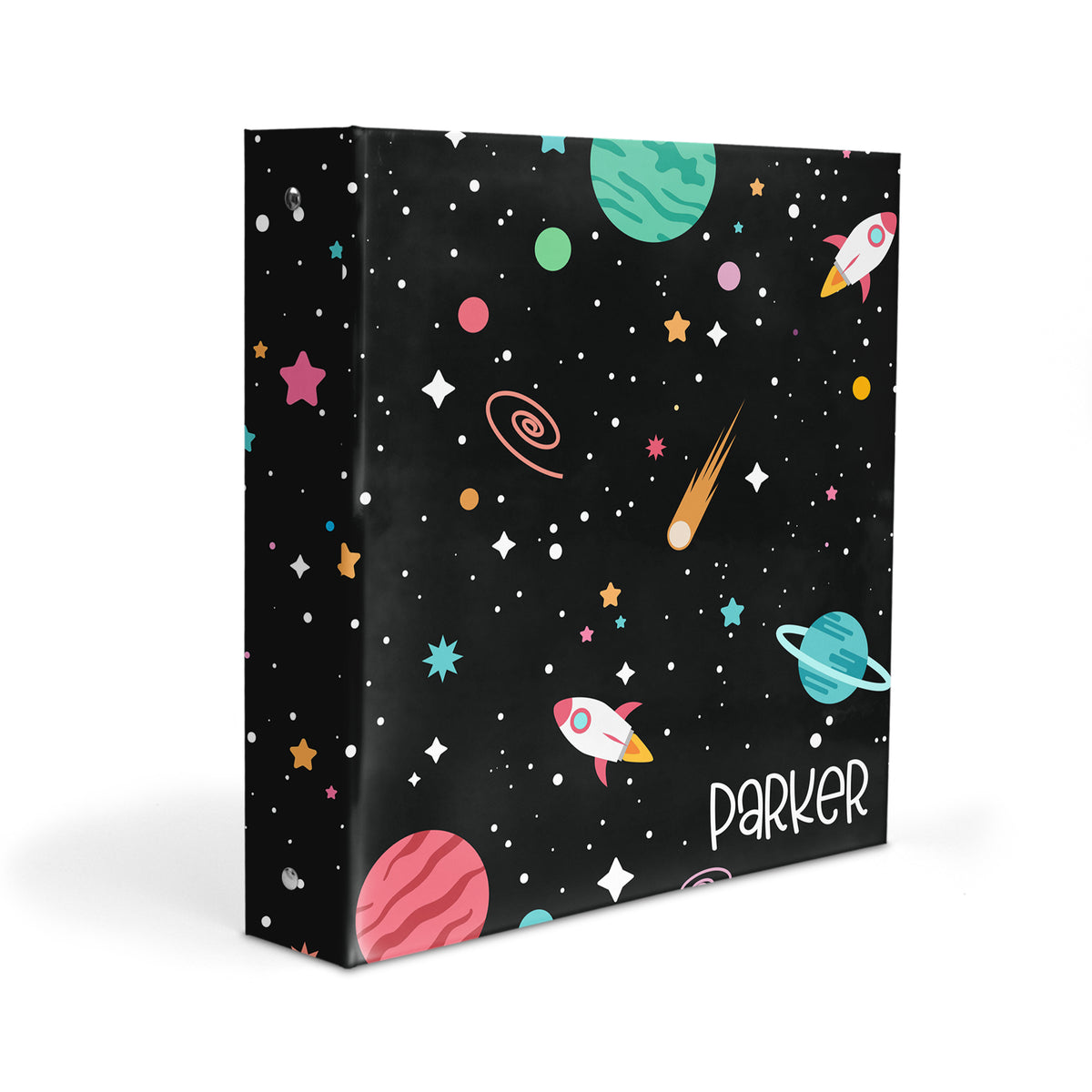 Solar System Planets Personalized Custom 2" 3 Ring Binder • School Office Supplies
