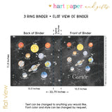 Solar System Planets Personalized 2" 3 Ring Binder
