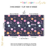 Solar System Planets Personalized 2" 3 Ring Binder