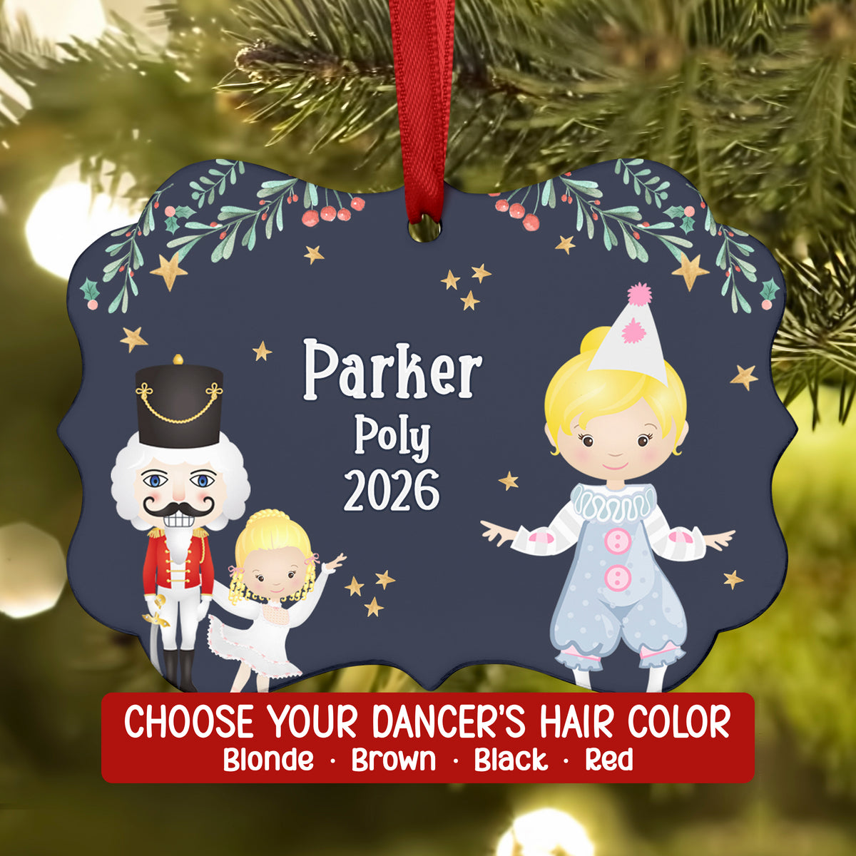 Polichinelle Mother Ginger Kid Poly Columbine Bon • Nutcracker Christmas Ornament Personalized Custom Holiday Decor Gift Boy Girl Ballerina Ballet