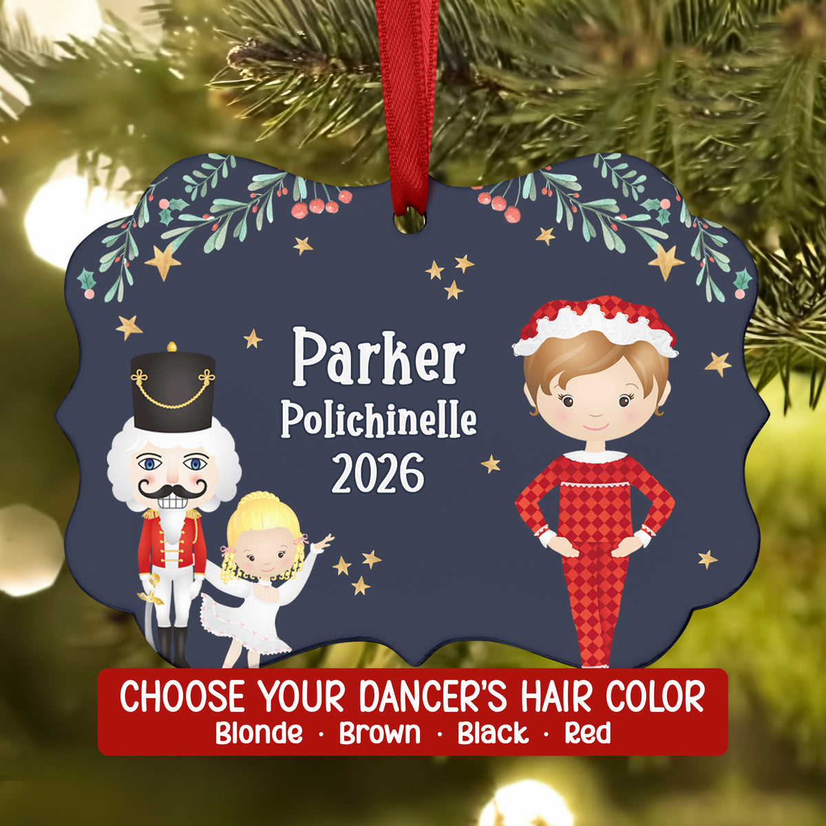 Polichinelle Mother Ginger Kid Poly Columbine Bon • Nutcracker Christmas Ornament Personalized Custom Holiday Decor Gift Boy Girl Ballerina Ballet