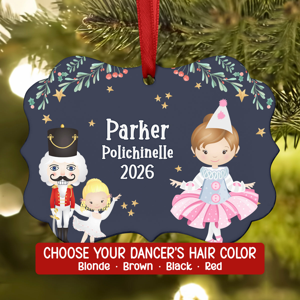 Polichinelle Mother Ginger Kid Poly Columbine Bon • Nutcracker Christmas Ornament Personalized Custom Holiday Decor Gift Boy Girl Ballerina Ballet