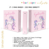 Horse Pony Personalized 2" 3 Ring Binder
