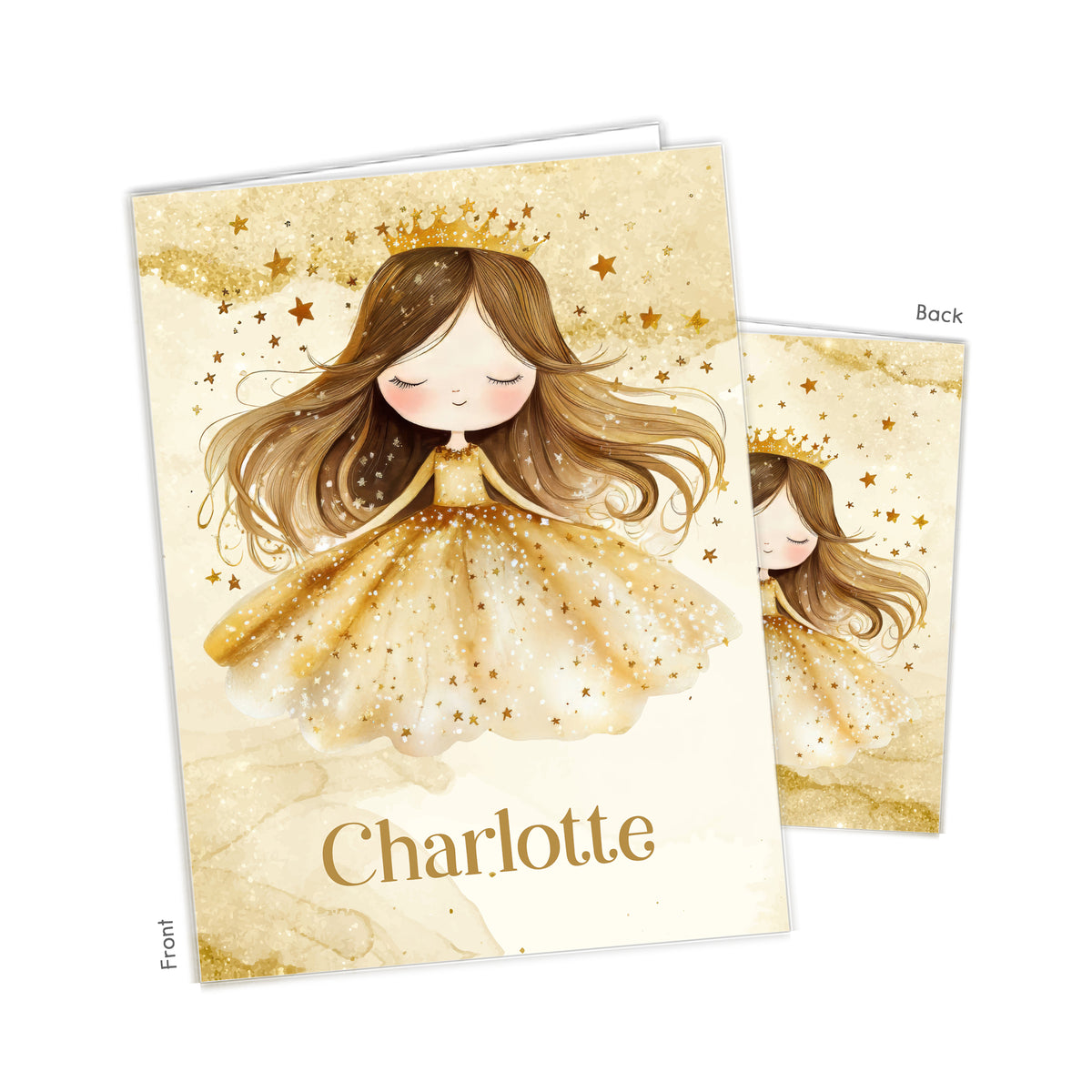 Gold Princess Personalized Custom 2-Pocket Folder • School Office Supplies (Copy)