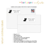 Pug Dog Return Address Labels • Self Adhesive Stickers