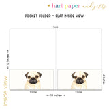 Pug Dog Personalized 2-Pocket Folder