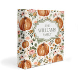Pumpkin Autumn Fall Personalized 2" 3 Ring Recipe Book Binder