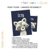 Raccoon Personalized 2-Pocket Folder