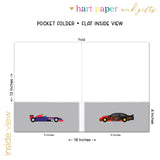 Race Car Personalized 2-Pocket Folder