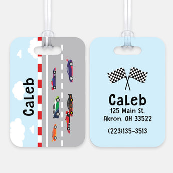 Race Cars Luggage Bag Tag